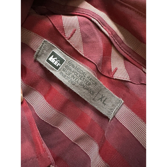 Rei Adventures Microcheck Long Sleeve Button Up Mens XL Outdoors Camping Hiking - Picture 5 of 10